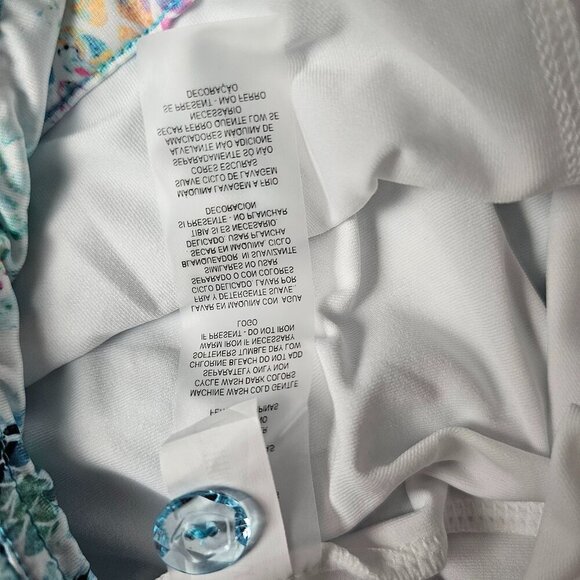 EPNY New Women's Mermaid Printed Multi Color Mesh Hem Active Skort Skirt - Picture 9 of 9